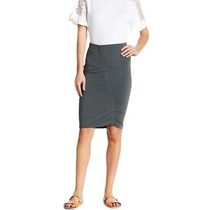 NWT NORDSTROM 14th & Union Grey Urban ruched  skirt XS Petite new with tags